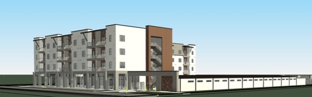 Northeast street-level project view